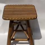 Brutalist wabi sabi organic tree stool or hocker 1970