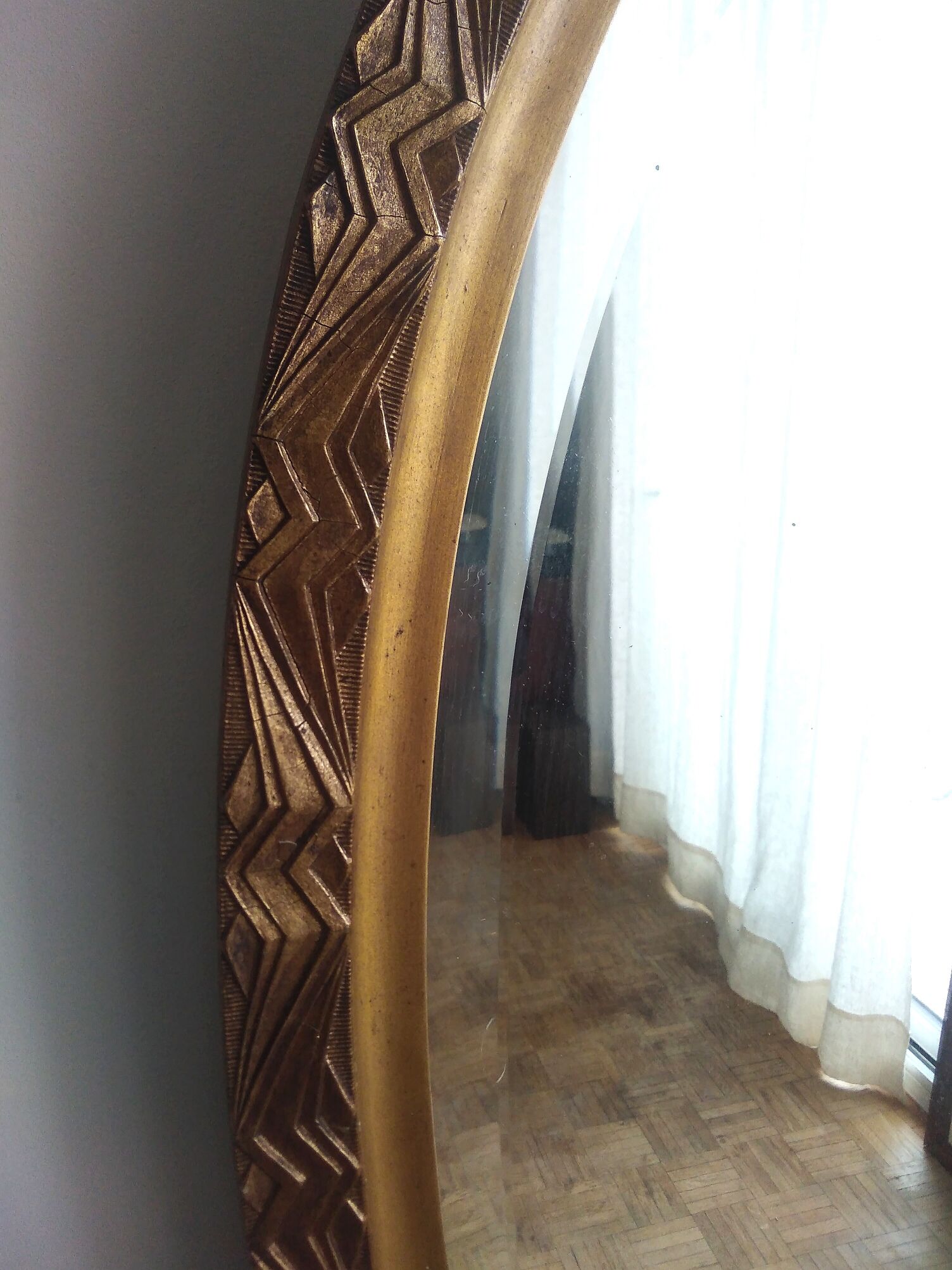 Art deco oval mirror - 81x48cm