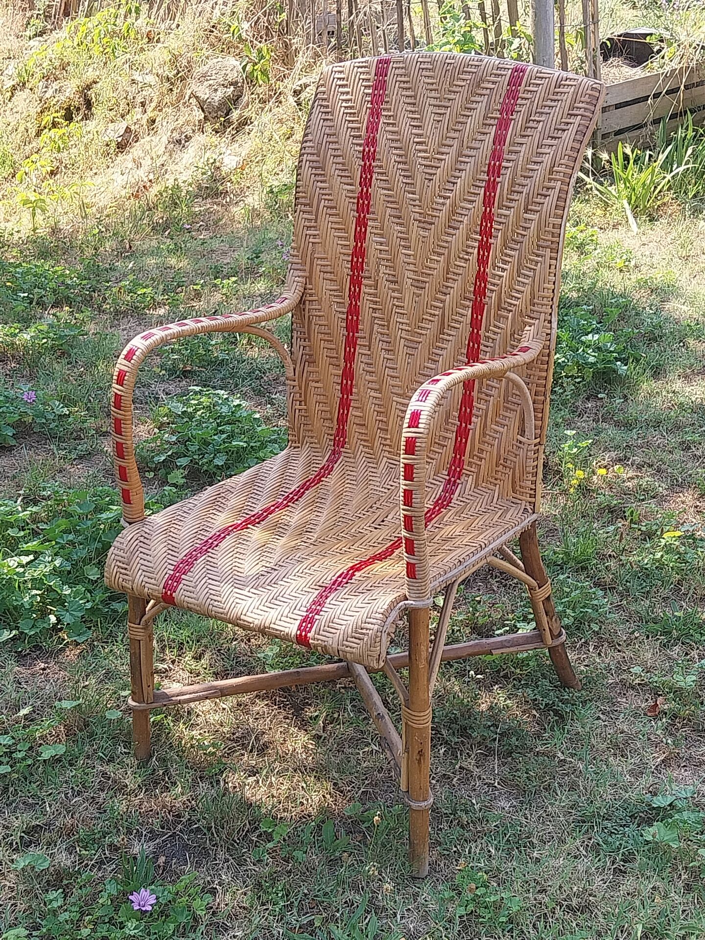 Rattan armchair