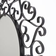 Chaty vallauris black mirror, wrought iron, 1950s