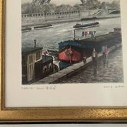 Vintage lithograph by Ortiz Alfau - Paris - the Eiffel Tower