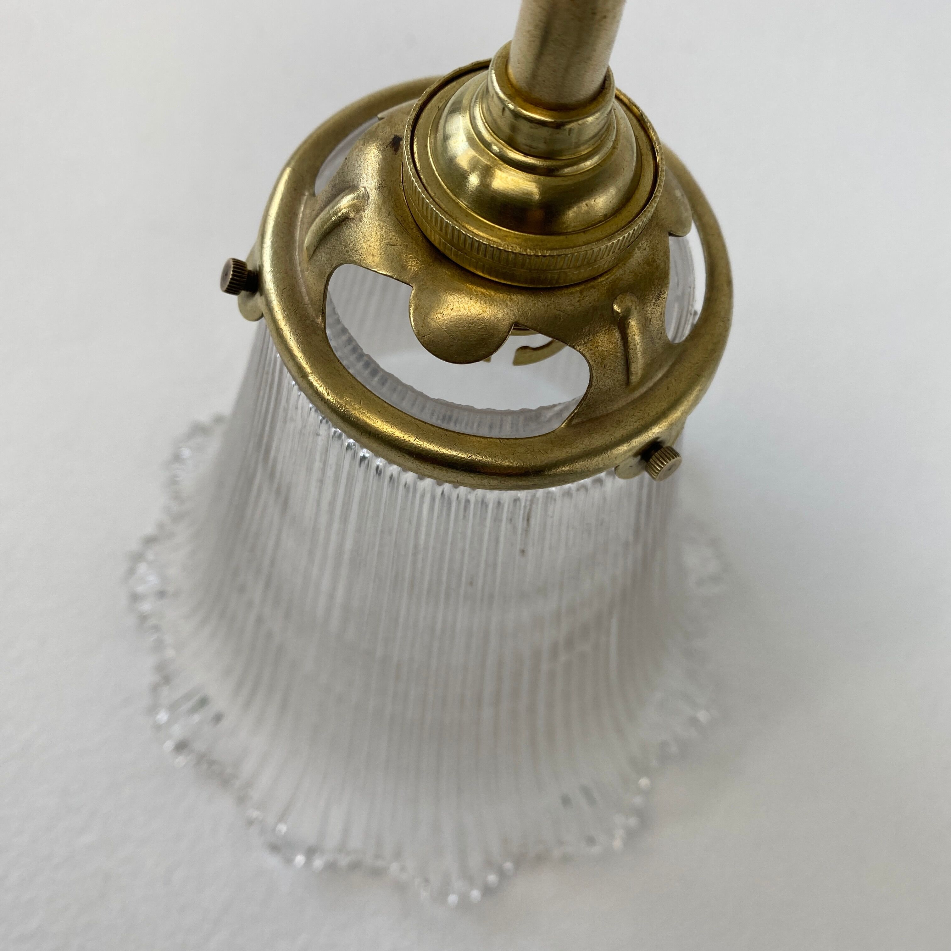 Vintage prismatic glass wall lamp