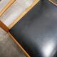 Series of 4 vintage chairs in wood and skaï