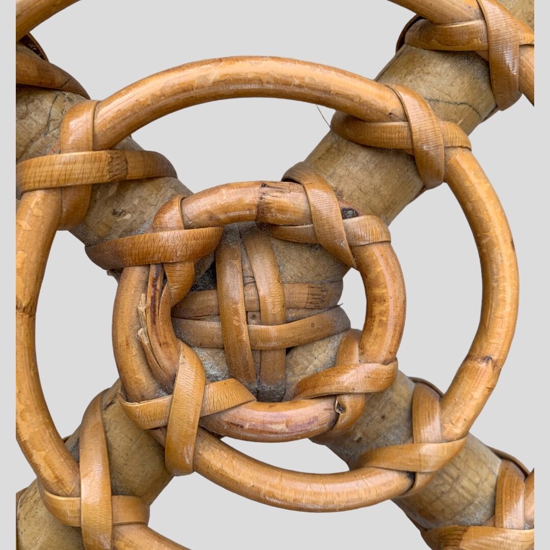 Rattan desk and chair 1960