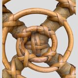 Rattan desk and chair 1960