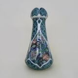 Art nouveau vase signed h gillieron floral decoration in earthenware