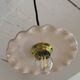 Wavy white ceramic pendant light