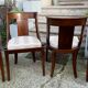 Suite de 4 chaises gondole style Empire