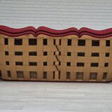 Années 1960, canapé danois 3 places, état d'origine, tissu coton-laine.