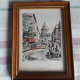 Tableau ancien de Paris signé Franz Herbelot