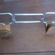 Coat rack with 2 wooden hooks 1970