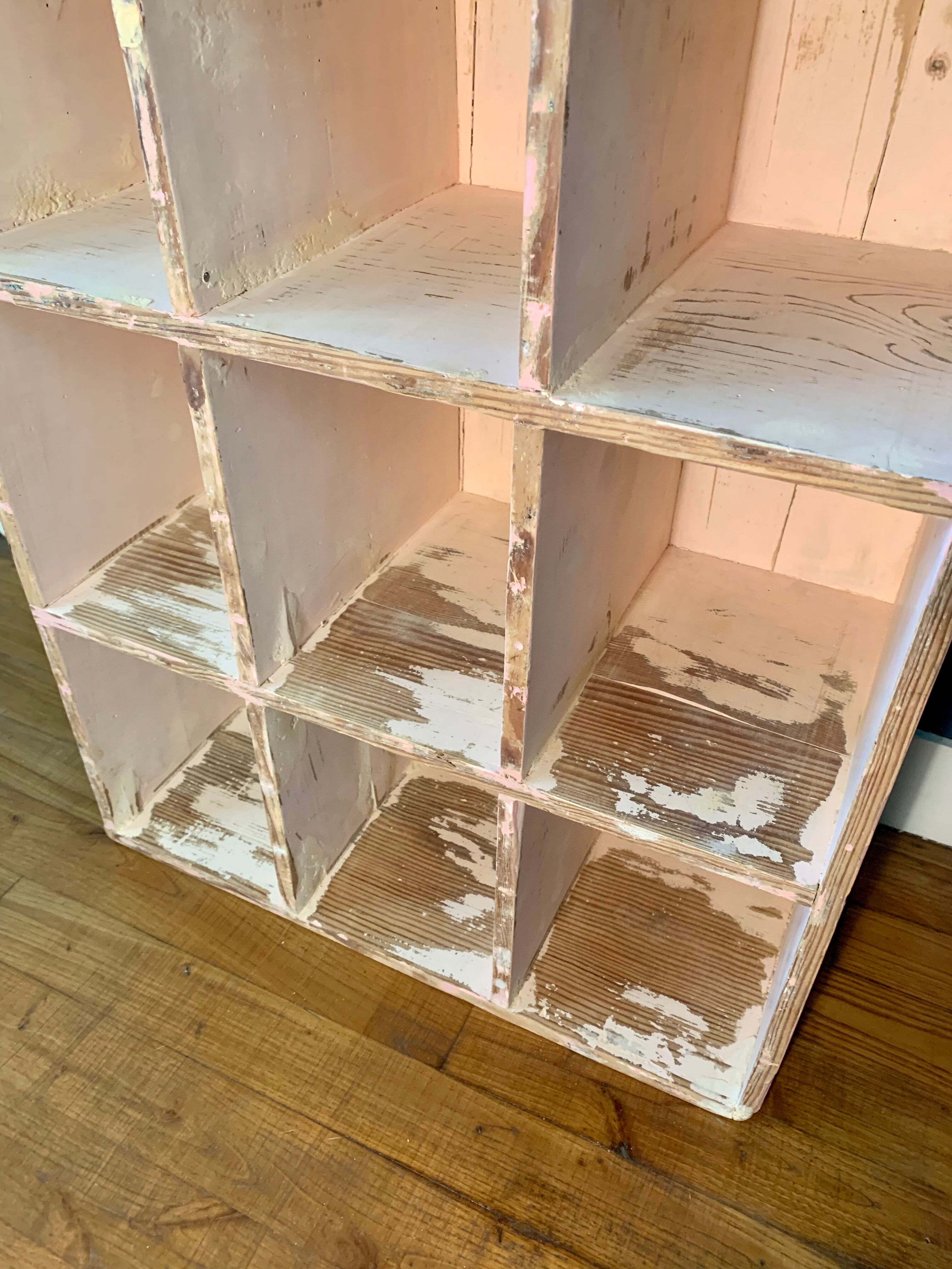 Wooden storage cabinet - 9 lockers