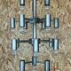 XL 60s 70s Chandelier Chandelier Pendant Lamp Chrome & Metal Design 60s 70s