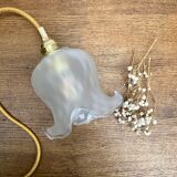 Vintage tulip walker in frosted glass