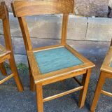 4 chairs bistrot 1950 design wood