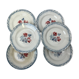 6 Digoin Marinette dessert plates