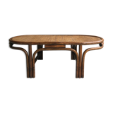 Oval rattan coffee table
