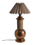 Mid-century Modern Copper-hued Ceramic Table Lamp by Bitossi for Bergboms, 1970s