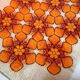 Grand tapis vintage original Flower power