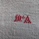 Lot of 5 large torchs in thick canvas, MA monogram at cross point