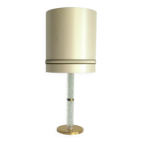 Large Vintage Glass Brass Lamp