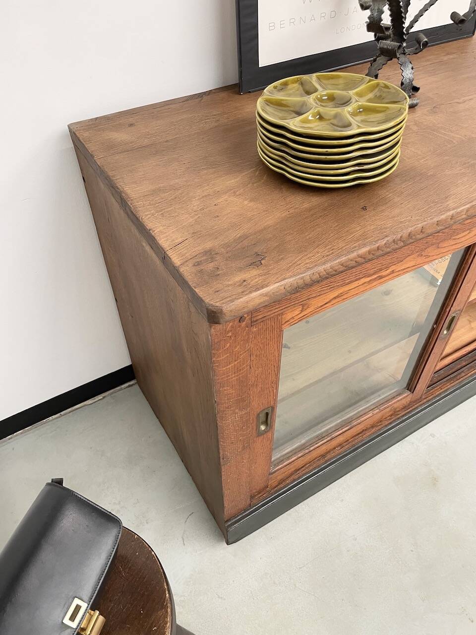 Enfilade de métier XXL chêne portes vitrées