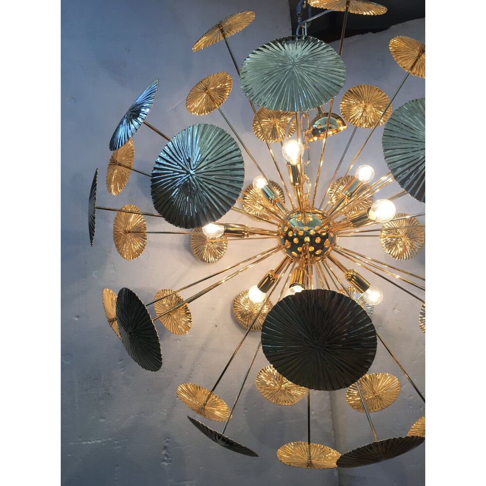 Brass chandelier