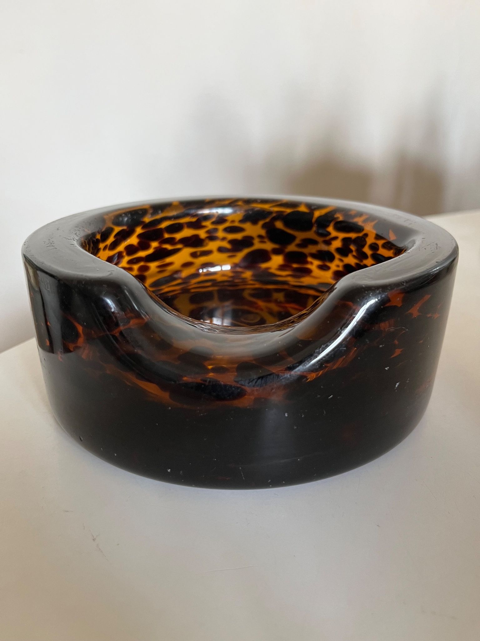 XXL pocket tray Murano 1970 Italian design blown glass