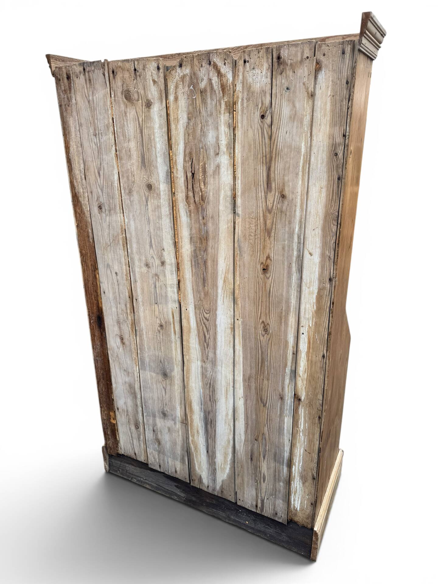 Showcase secretary with two bodies, English, in raw pine – around 1900