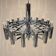 Lustre vintage en chrome de style Space Age, Italie
