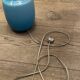 Lampe scandinave verre bleu et laiton (Holmegaard Danemark)