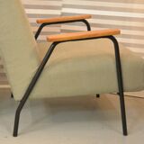 Rio armchair set with footrest by Pierre Guariche