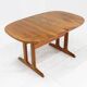 Table à manger ovale extensible vintage Glostrup danoise en teck massif des années 1960