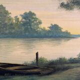 Paintings pendant of gouache "landscapes" signed m. lefelle around 1900