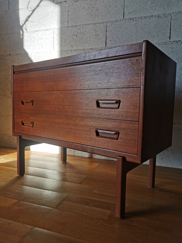 Coiffeuse-commode scandinave en teck par arne wahl iversen pour brenderup