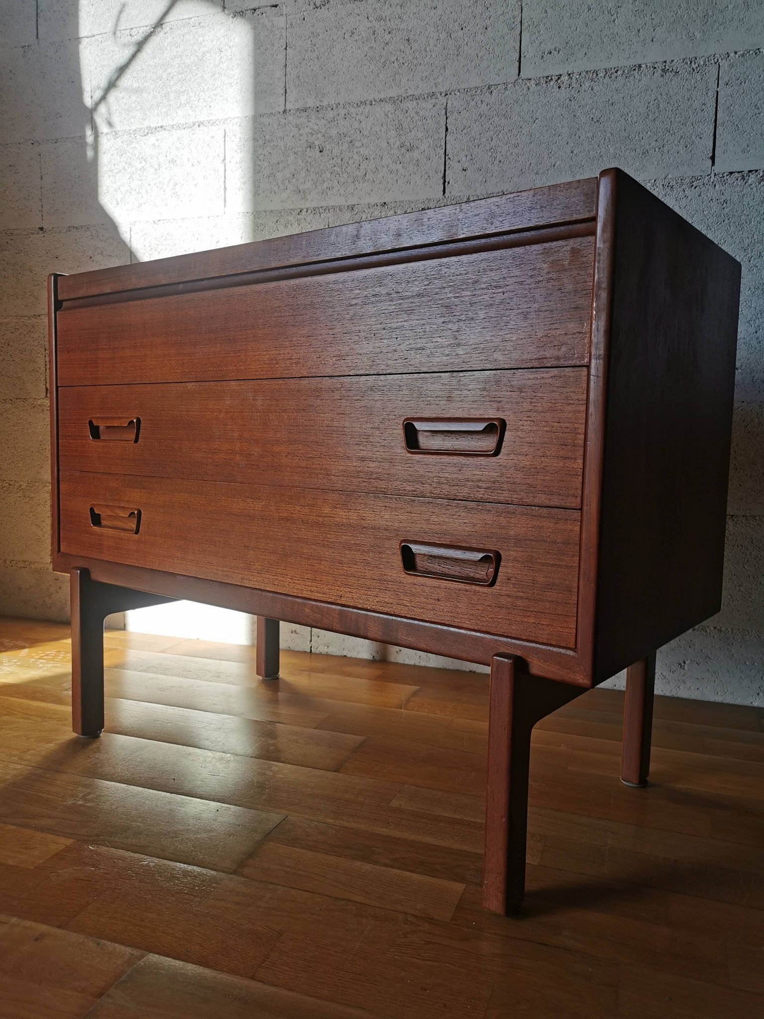 Scandinavian teak dresser by Arne Wahl Iversen for Brenderup.