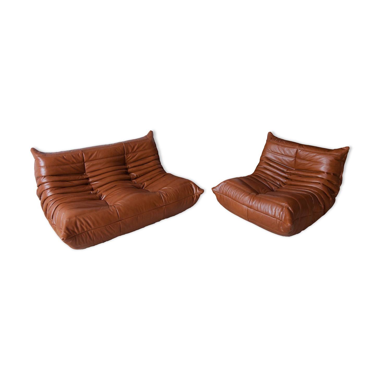 2 seater sofa and armchair Togo  designed by Michel Ducaroy 1973