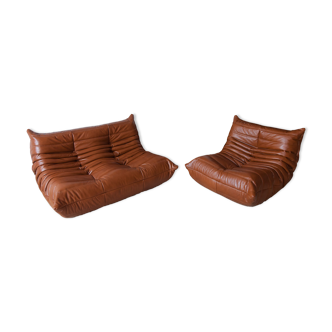 2 seater sofa and armchair Togo  designed by Michel Ducaroy 1973