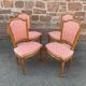 Set de 4 chaises françaises style Louis XVI vintage