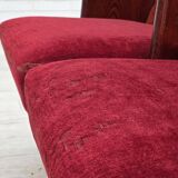 1950s, Danish theater armchairs, furniture velour, original condition.