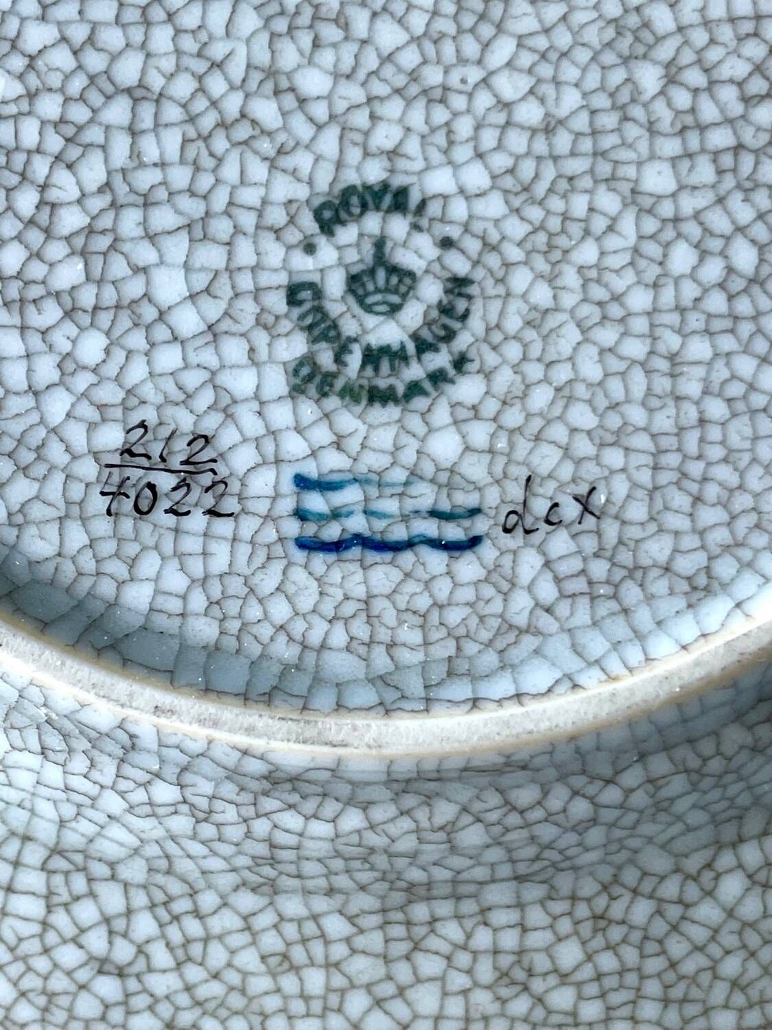 Royal Copenhagen Porcelain crackle ware  designed by Thorkild Olsen