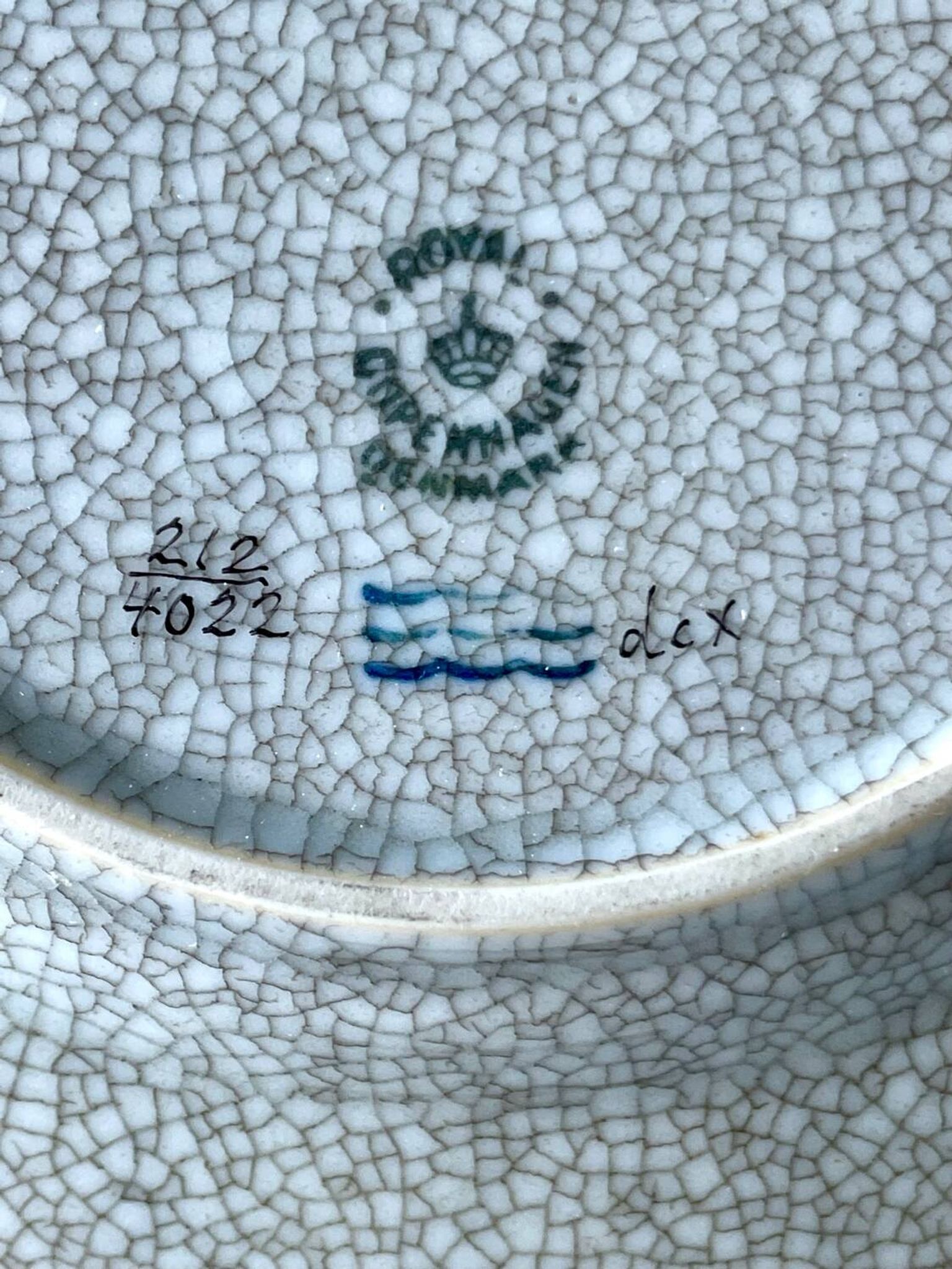 Vide poche en porcelaine craquelée Royal Copenhagen par Thorkild Olsen