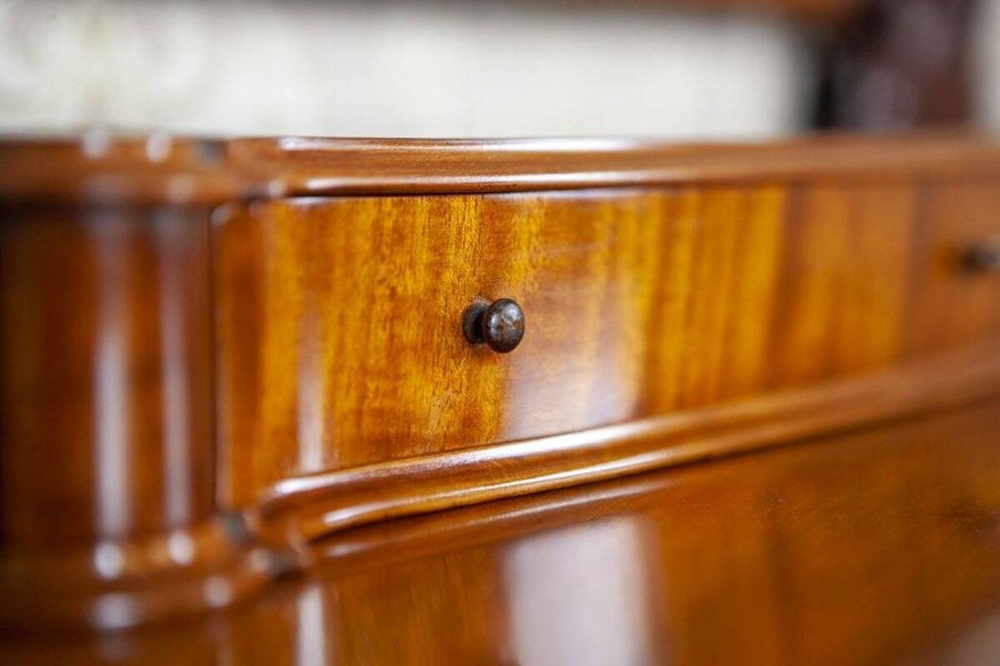 Table de coiffeuse antique en acajou, années 1890