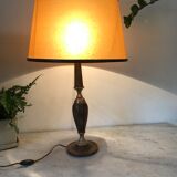 Vintage leather and brass lamp the Tanner
