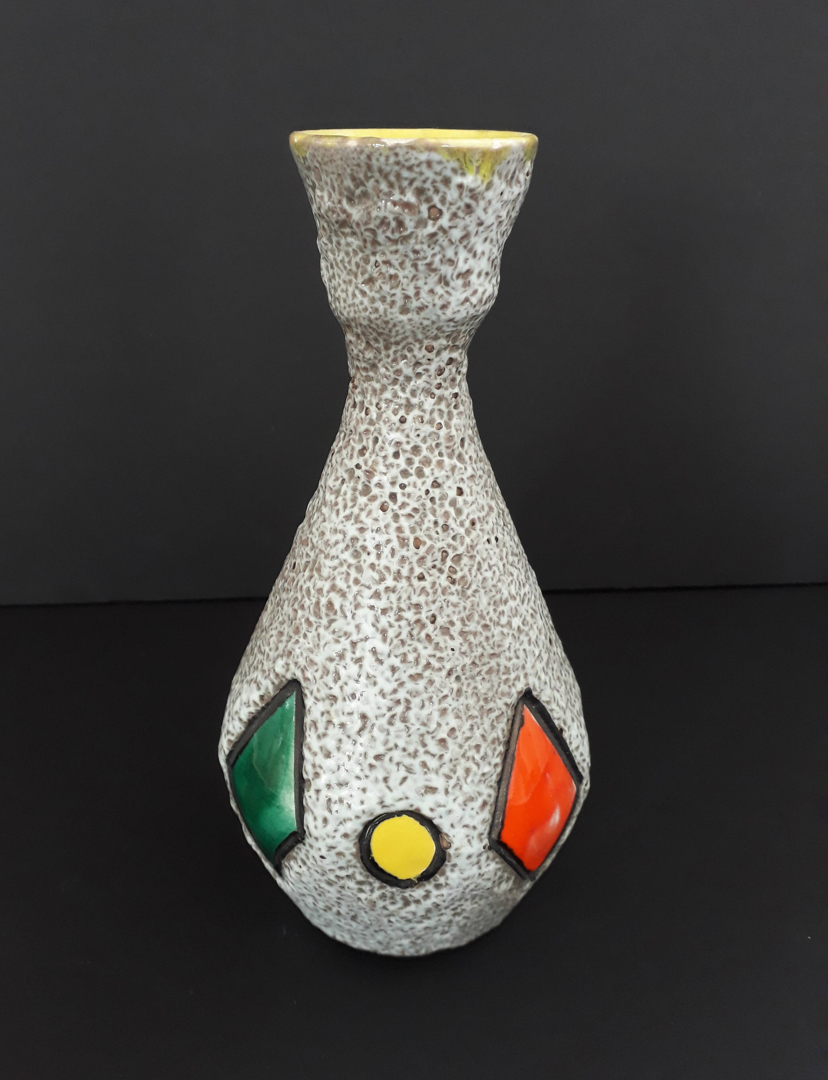 Vase soliflore céramique signé vallauris