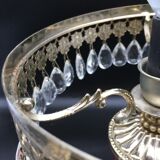 Vintage bedside with grapevines and chiseled crystal