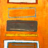 Contemporary yellow abstract painting