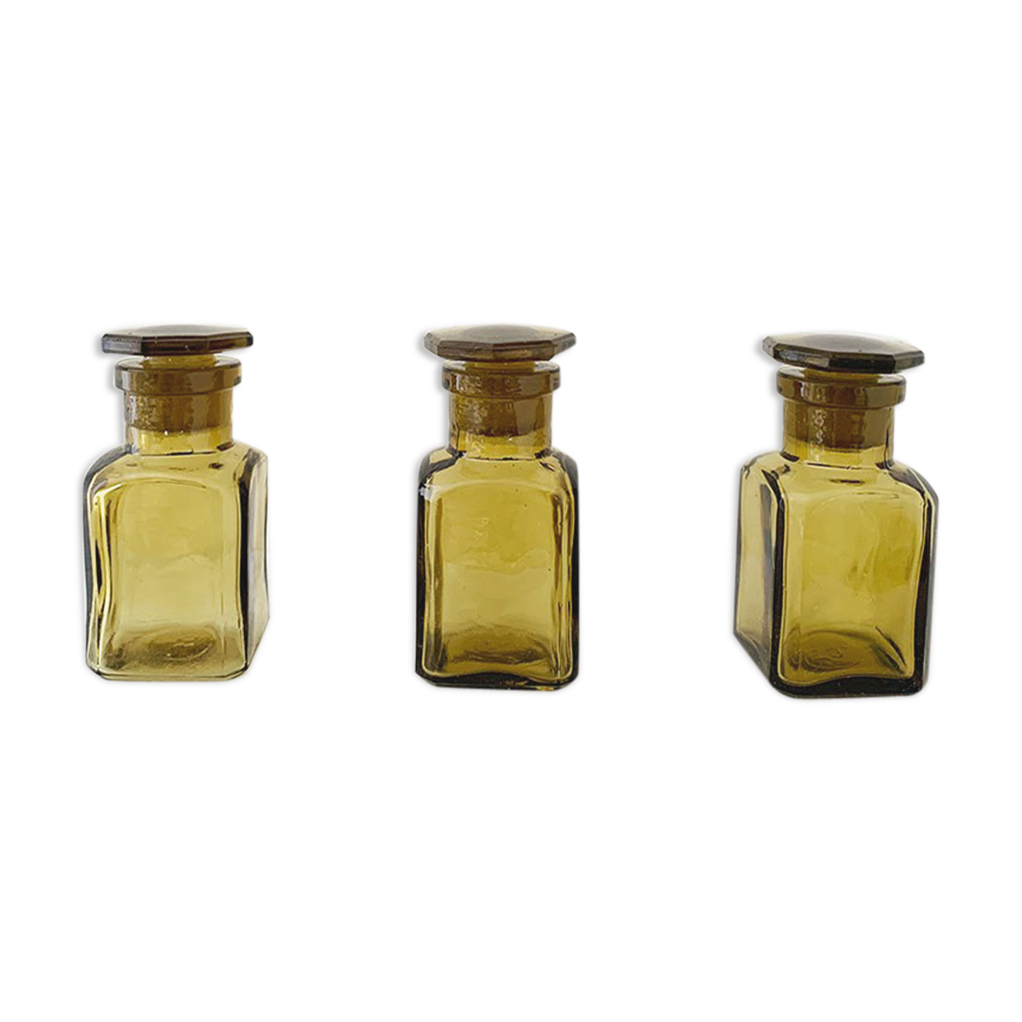 Set of 3 glass vials