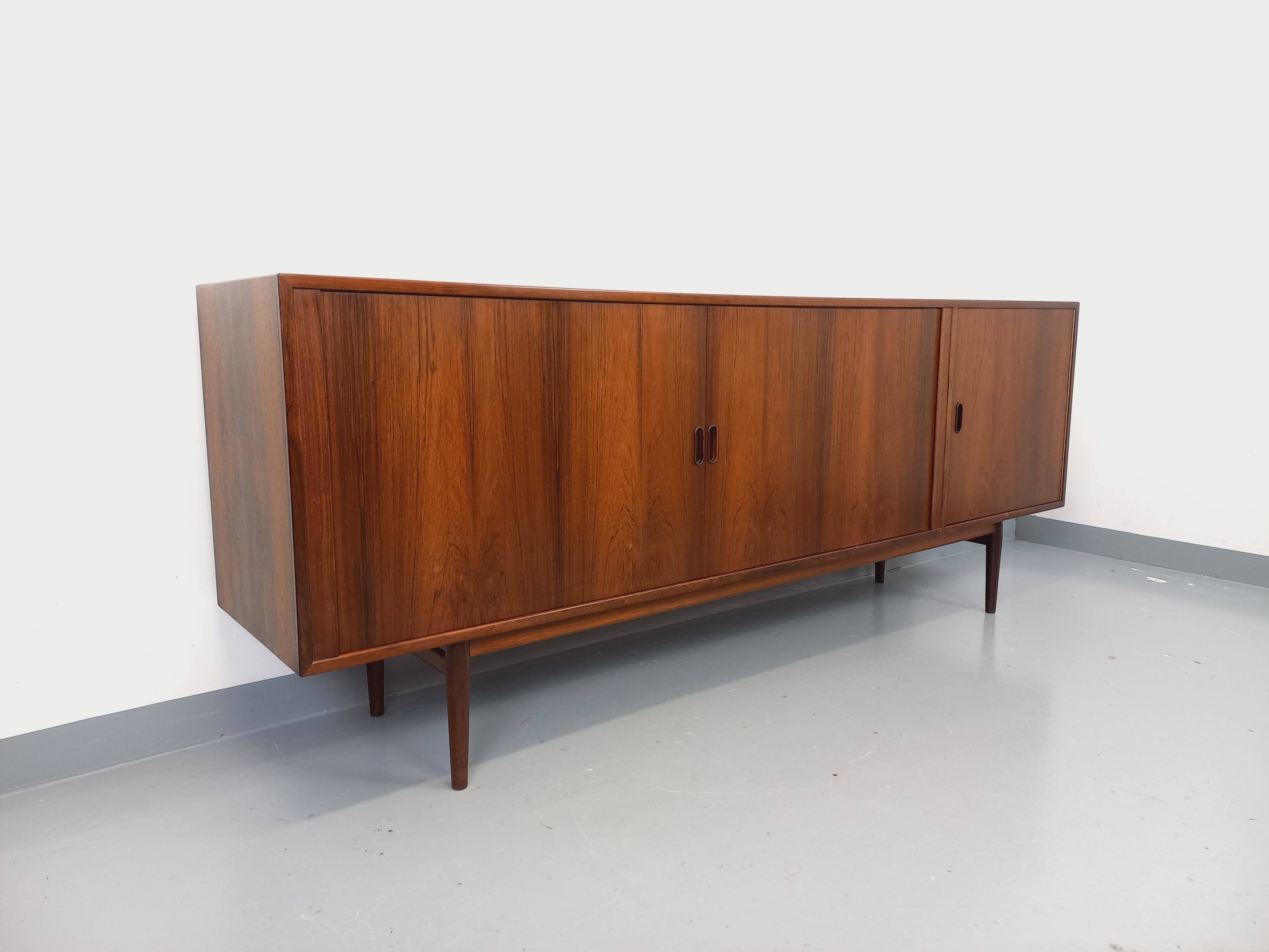 Vintage Scandinavian enfilade by Danish designer Arne Vodder in rosewood.