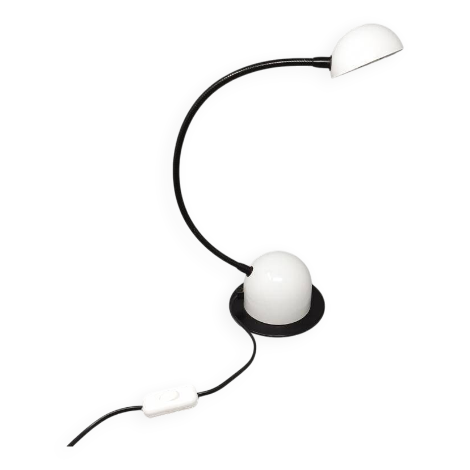 1970s Gorgeous White Table Lamp by Veneta Lumi. Made in Italy